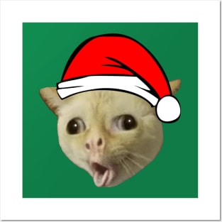 The Coughing Cat on Christmas Posters and Art